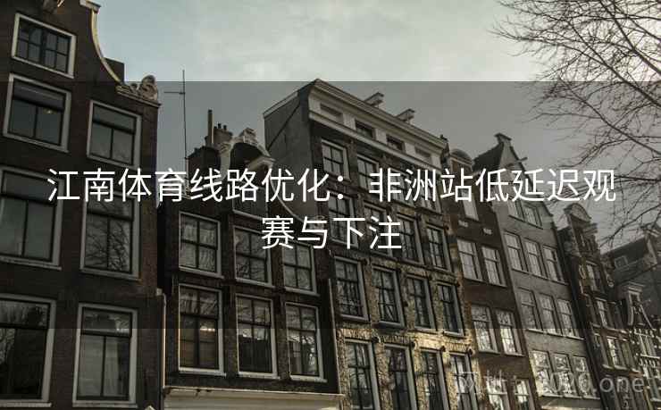 江南体育线路优化:非洲站低延迟观赛与下注  第1张 江南体育线路优化:非洲站低延迟观赛与下注  第1张